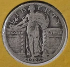 1926 Silver Standing Liberty Quarter Circulated US 25c Coin