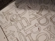 BasicGrey, Wassail Collection, Chip Stickers, Chipboard Alphabet, Christmas