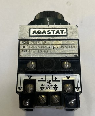 AGASTAT,7022AF,TIME DELAY RELAY 1-10 MINUTES