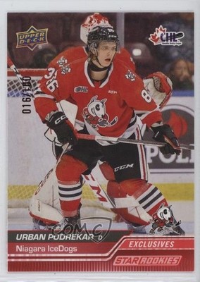 2023-24 Upper Deck CHL Star Rookies Exclusives 16/100 Urban Podrekar #370 0kr0