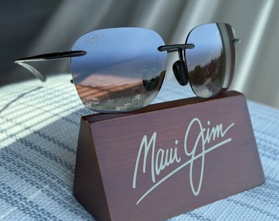 Maui Jim Komohana MJ 446 02 Rimless Sunglasses + Maui Rose  display picture 1