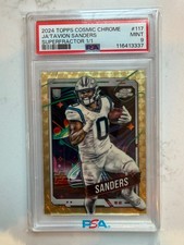 Marketplace image: 2024 Topps Cosmic Chrome JA’TAVION SANDERS Superfractor 1/1 PSA 9 Panthers RC