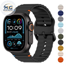 Sport Silicone Watch Band Strap For iwatch Series 12 11 9 8 7 6 SE 10 Ultra 3 4