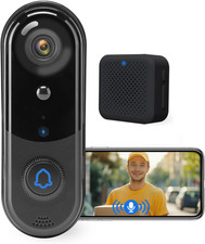 1080P Video Doorbell Camer, Wireless Doorbell Camera Outdoor, No Monthly Fee, In