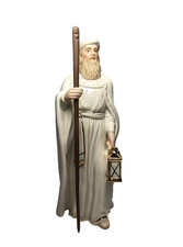 Lenox Classic Nativity Townspeople Of Bethlehem Man Lantern  1995 White Gold