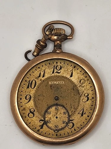 ANTIQUE Colonial Series Waltham Pocket Watch Gold Filled 15 Jewls