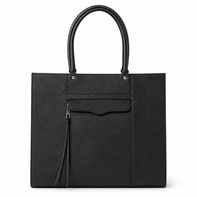 Rebecca Minkoff Medium M.A.B. Tote Black Saffiano Leather Shoulder Bag