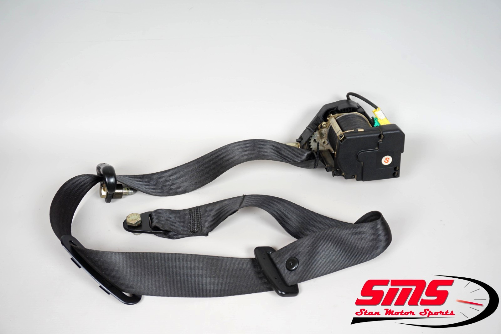 02-06 Maserati Spyder M138 4200 Left Seat Belt Black Driver Side LH OEM