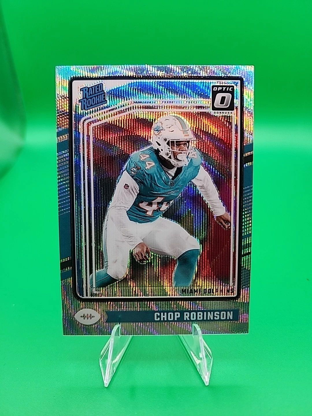 2024 Panini Donruss Optic - Rated Rookie Chop Robinson #219 Wave Prizm /300 (RC)