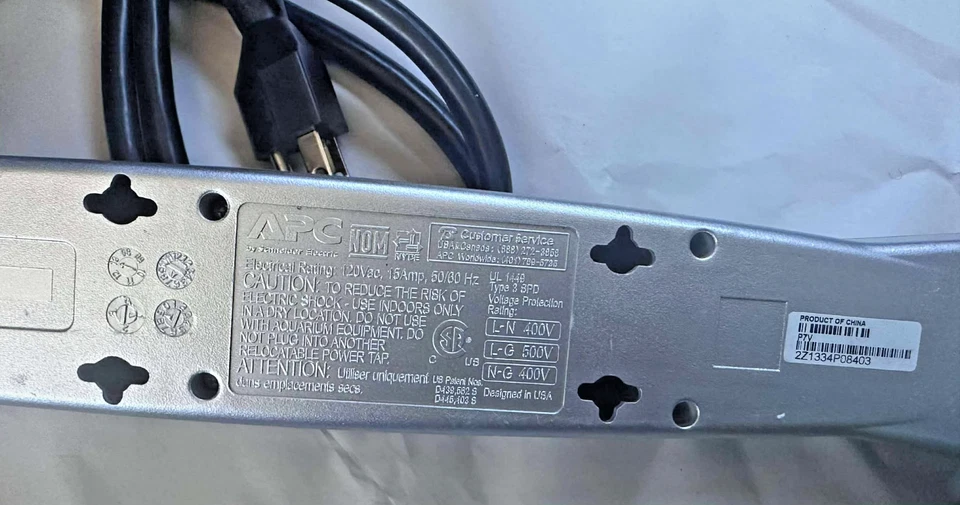 APC Audio Video Surge Protector 7-Outlet Power Strip Coaxial Protection TESTED - Image 4 of 4