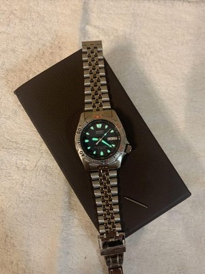 Seiko skx005j 200m Diver Herren Automatik Rund Silber Analog Silber