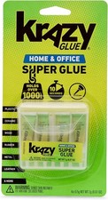 Krazy Glue KG82048SN Home  Office Super Glue, Single-Use Tubes - 4 Count