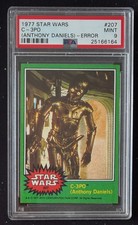1977 Topps Star Wars #207 C-3PO (Anthony Daniels) Error PSA 9 MINT 