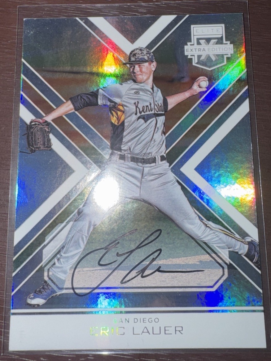 2016 Panini Elite Extra Edition - Eric Lauer #25 Charcoal Autographs /25 (AU,...
