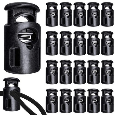 20 PCS Plastic Cord Locks, Shoe Lace Tie Locks,Spring Cord Locks for Drawstring,