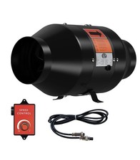 4 Inch Inline Duct Fan with Speed Controller - EC Motor Ventilation Exhaust Fan