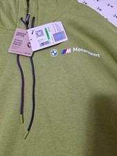 NWT Puma BMW Motorsport Essentials Hoodie Men's Size Large Olive Green