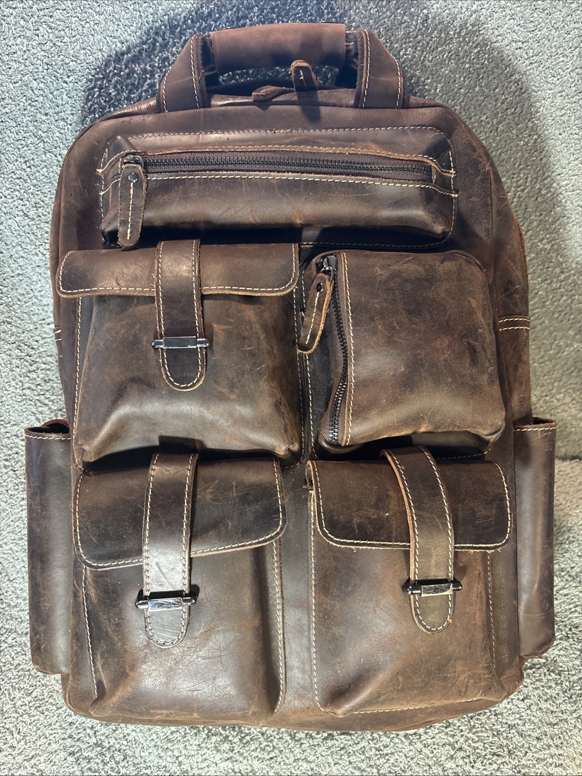 Handmade Genuine Leather Backpack Heavy Duty!