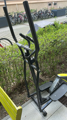 vidaXL Ellipsentrainer LCD Bildschirm, Luftwiderstand, bewegliche Arme, schwarz 