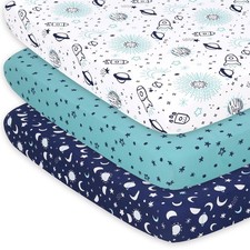 3-Pack Fitted Playard Sheets - Soft  Breathable Baby Boy or Girl Mini Crib S...