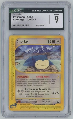 2003 Pokemon Skyridge Snorlax CGC 9 #100