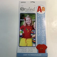 Styled Basics Iron-on Letters And Numbers  .75in-1.25 In 