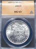 1883-P Morgan Dollar - ANACS MS63