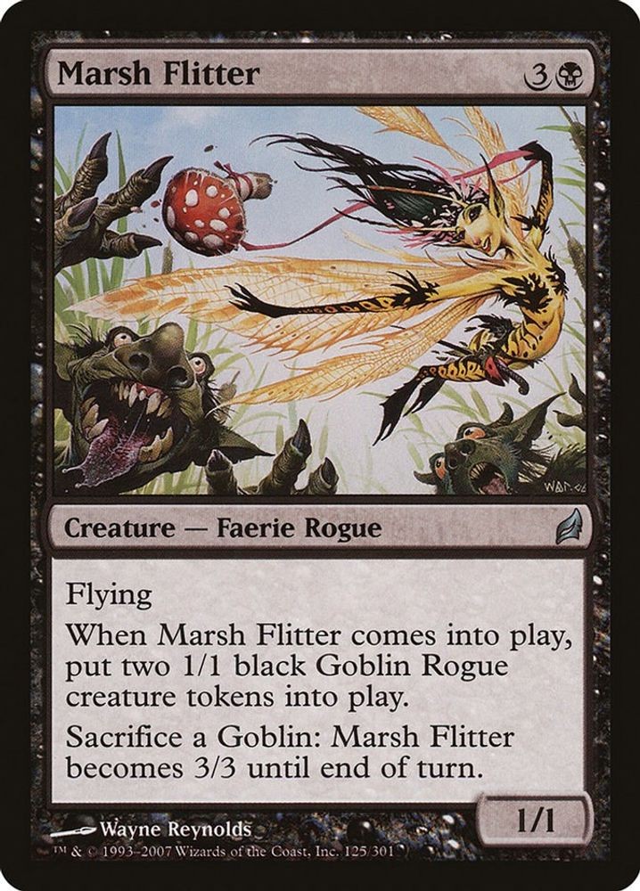 2007 Magic: The Gathering: Lorwyn - Marsh Flitter (#125, U, Near Mint)