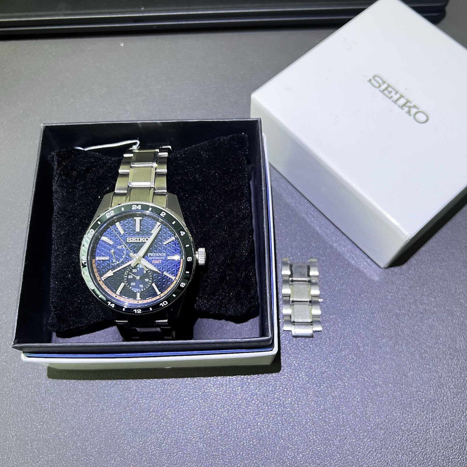 Seiko Presage Automatic GMT Sharp Edged Aitetsu S… - image 6