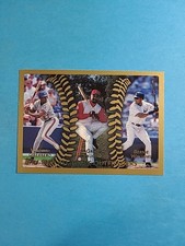 Vladimir Guerrero Greg Vaughn Bernie Williams 1999 Topps Baseball # 458 J8855