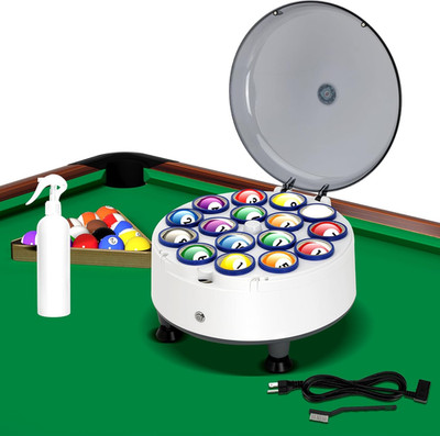 Upgrade Billiard Ball Cleaning Machine, Pool Ball Polishing Cleaning Machine, Au