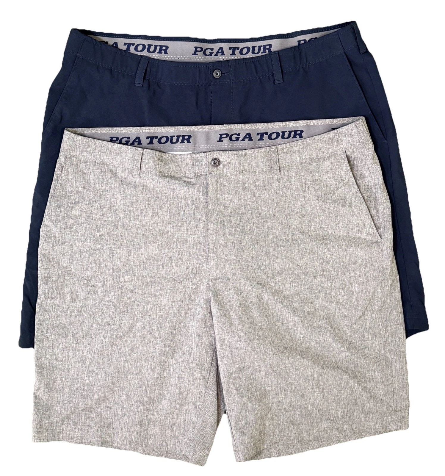 Lot Of 2 PGA TOUR Quick Dry Golf Shorts Mens Size 42 Navy Gray Lightweight