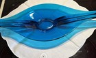 MCM Viking Glass Epic Line Bluenique 19 1/2” Oval Console Bowl…Stunning — photo 2