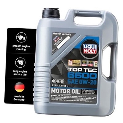  Top Tec 6600 SAE 0W-20 | Fully synthetic engine oil | 5 Liter | SKU: 22046 1