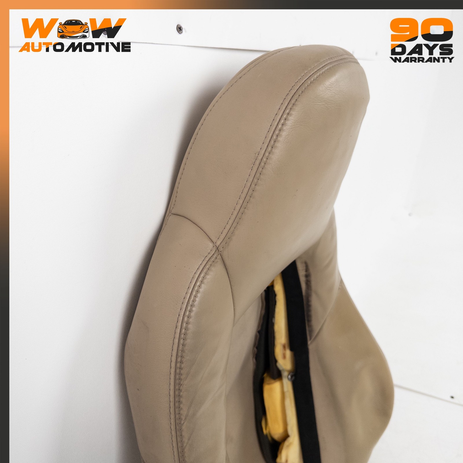 06-10 CHEVROLET CORVETTE C6 FRONT LEFT TOP UPPER SEAT CUSHION LEATHER BEIGE OEM