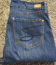 Seven 7 Women's Jeans Size 14 Blue Denim High Rise 34X30 Flex Stretch