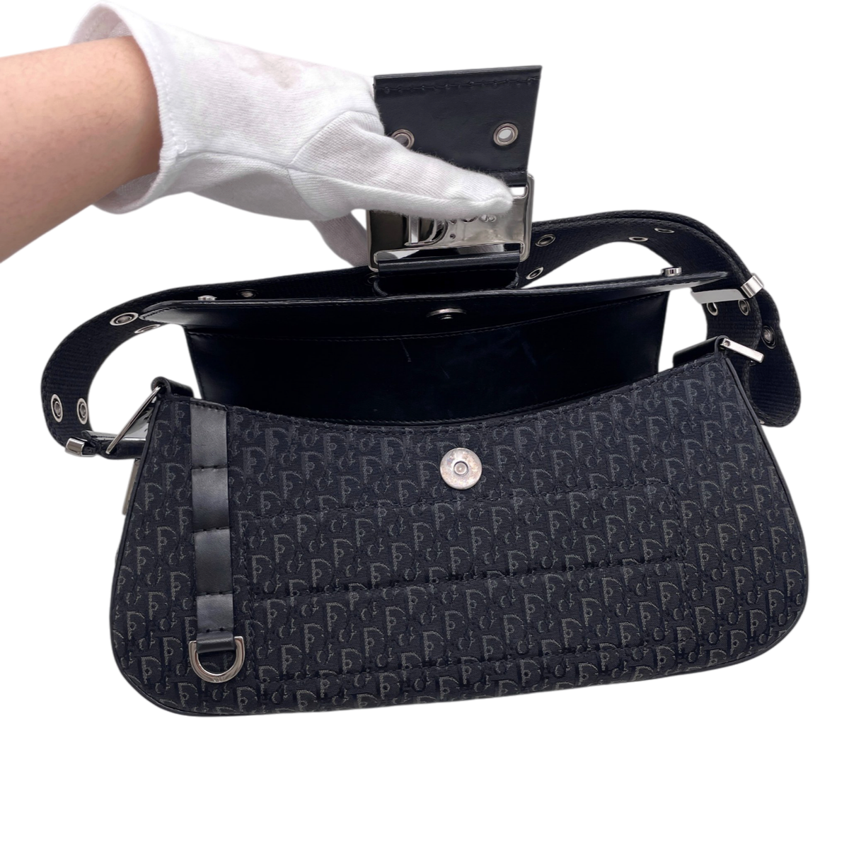RAREDIOR Street Chic Trotter Canvas & Leather HOBO Shoulder Bag