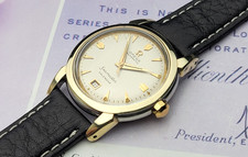Vintage 14K / SS Omega Seamaster calendar bumper automatic caliber 353.Serviced.