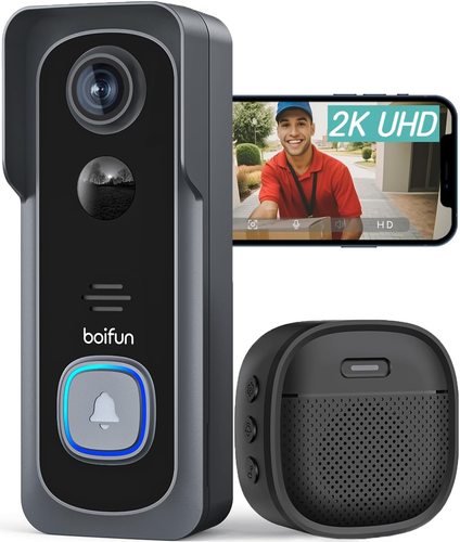 Videocitofono Wifi 2K UHD Campanello Senza Fili Da Esterno Con Suoneria E Allarm - Foto 10 di 12