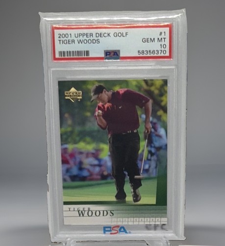 Upper Deck 2001 Upper Deck Golf Tiger Woods #1 PSA 10 Graded Trading Card