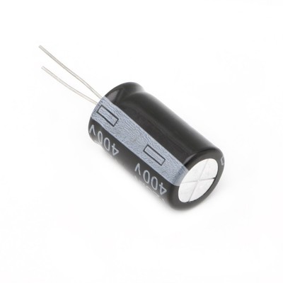 2 Condensateurs Électrolytiques Aluminium 120 µF 400V - Format Radial 18x30 Mm - Neufs
