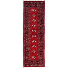 2'7"x8'5" Red Princess Bokara Tribal Medallion Rug Wool Hand Knotted Runner 1992