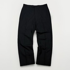 Brooks Brothers 346 Black Wool Dress Pants 36x32 Flat Front