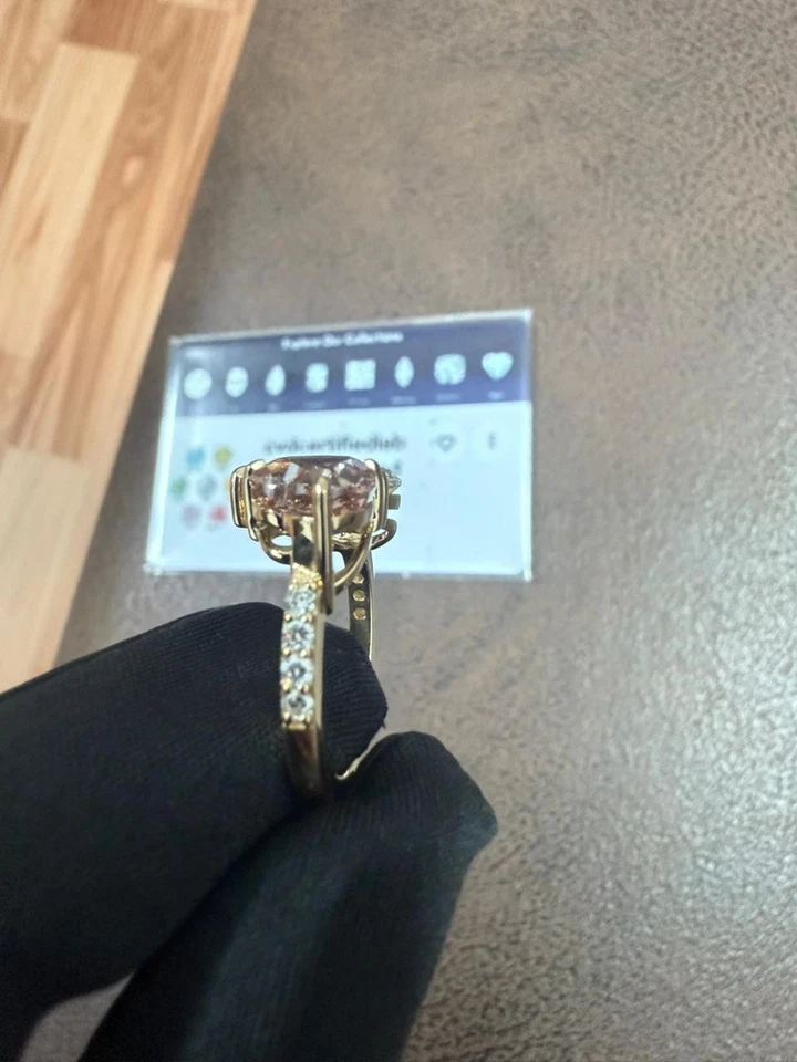 4.40 CTW Toi Moi Pear Heart Lab Grown Diamond Engagement Ring 14 KT Gold - Image 3 of 4