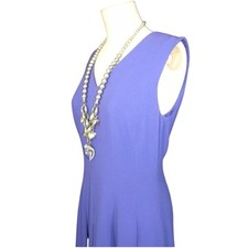 Hobbs Womens Classic Purple Evening Sleeveless Party Work Dress Uk 10 Eu 38