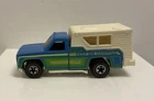 VINTAGE HOT WHEELS REDLINE BLUE BACKWOODS BOMB TRUCK W/ CAMPER KEEP ON CAMPING