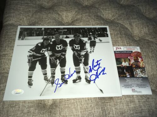 Gordie & Marty Howe Hartford Whalers Signed Photo JSA Certified - Picture 1 of 4