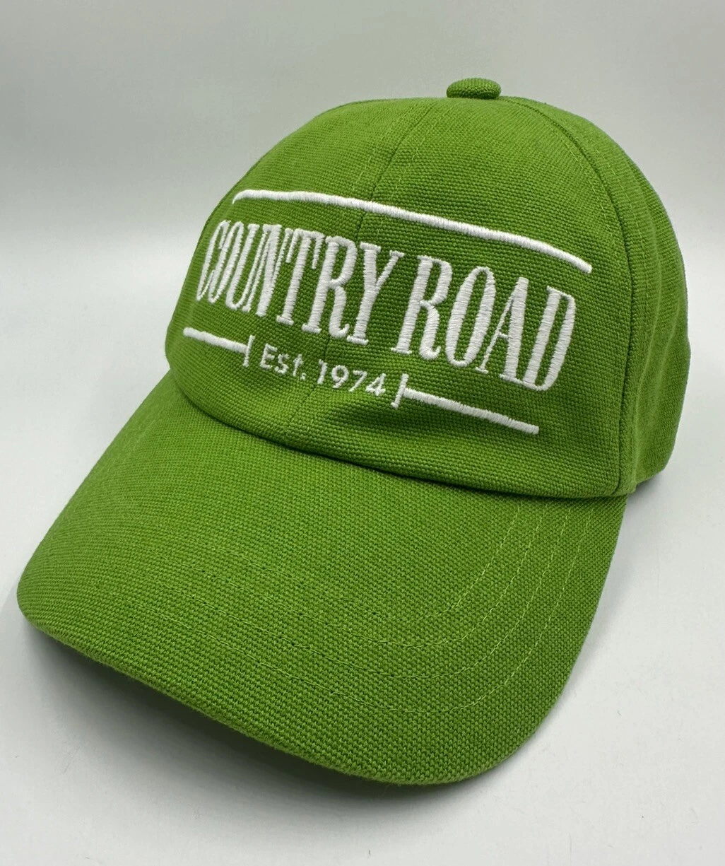 Country Road Kids Embroidered Cap One Size Like Green CR Logo Casual Summer Wear
