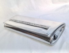Women's Faux Leather Purse Silver Bag Handbag / Occasions / Weddings / Bridal