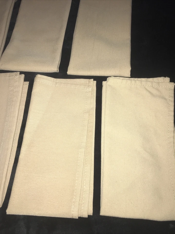 Juego de 8 servilletas cuadradas de tela de mezcla de algodón bronceadas de 19" x 19" Foto 3 de 4